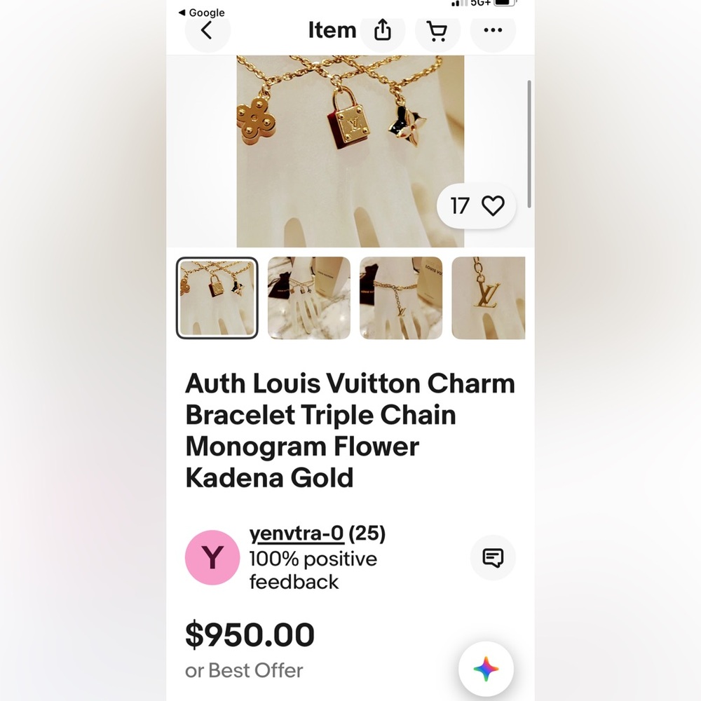 LOUIS VUITTON SWEET MONOGRAM TRIPLE ENAMAL BRACELET - Picture 6 of 6